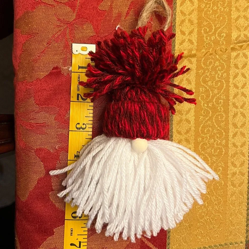 Handmade Yarn Gnome Ornament